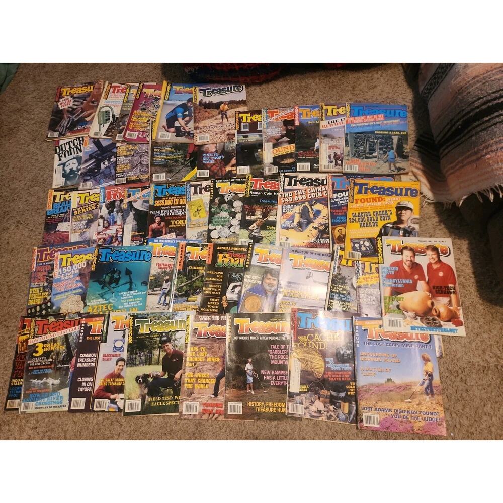 Lot Of 45 Treasure Magazine 70s 80s 90s Treasure Hunting Metal Detecting